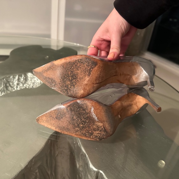 Silver PVC Manolo Blahnik Pumps - Picture 4 of 4